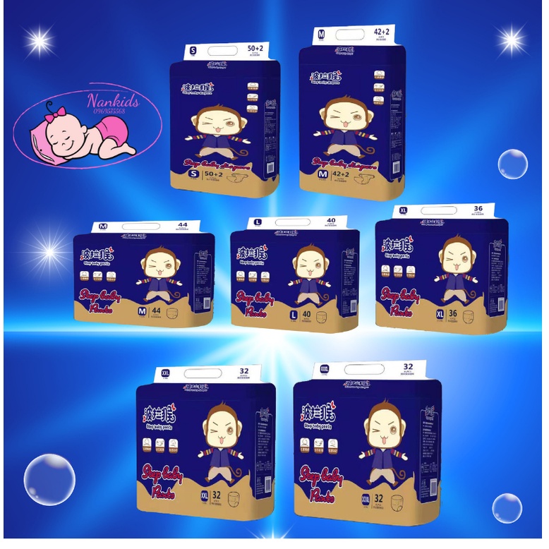 Tã Bỉm Step Baby mini,đủ size Dán S52, M44.Quần M44, L40, XL36, XXL32,XXXL32Nankids