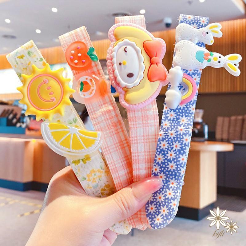 【kifli】Băng Đô Cài Tóc Khóa Dán Họa Tiết Hoạt Hình Phong Cách Hàn Quốc Đáng Yêu Cho Bé Gái