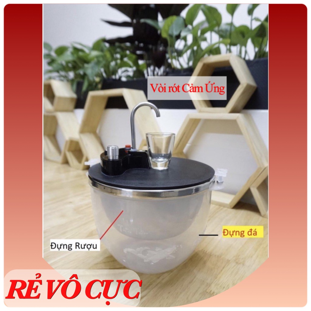 Bình rót rượu tự động cảm ứng thông minh - Máy rót rượu rảnh tay siêu tiện lợi, chuẩn định lượng BH 6 tháng