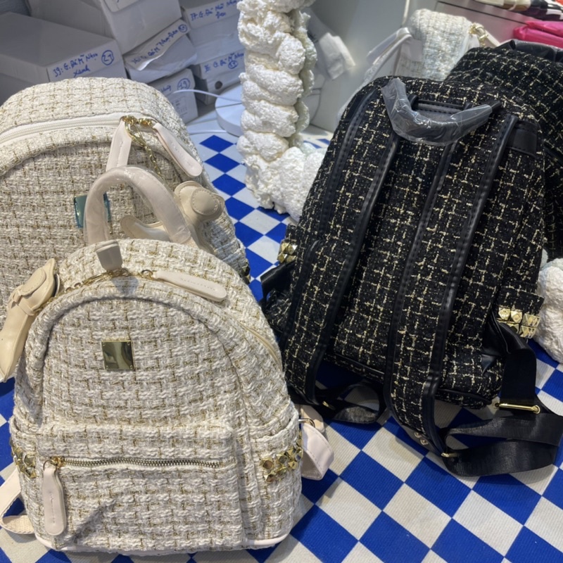 Balo Vải Dạ 2 Màu Bao Đẹp Tặng Kèm Móc Khoá