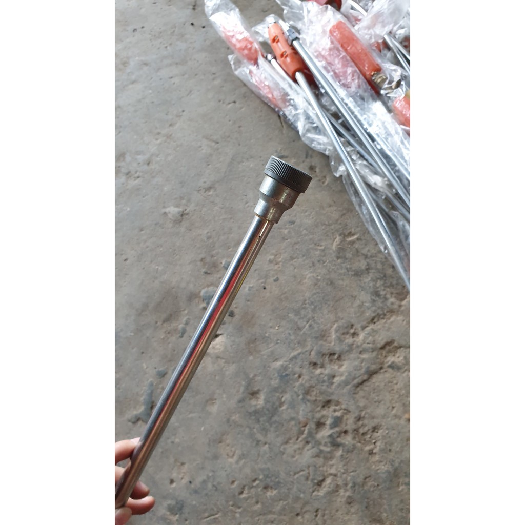 Cần xịt thẳng phun chỉnh áp lực tia nước to nhỏ cho máy rửa xe cao áp kiêm béc phun gắn súng xịt dài 55cm