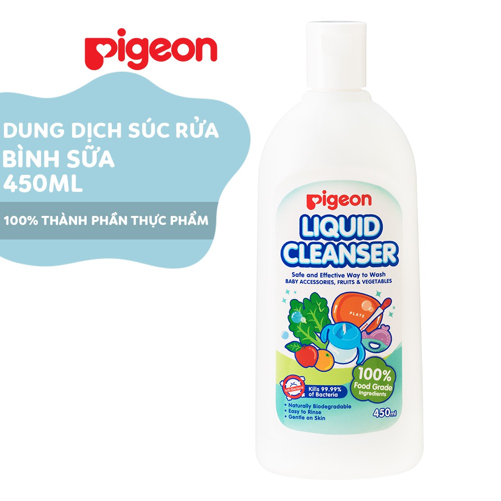 Dung dịch súc rửa bình sữa Pigeon 450ml