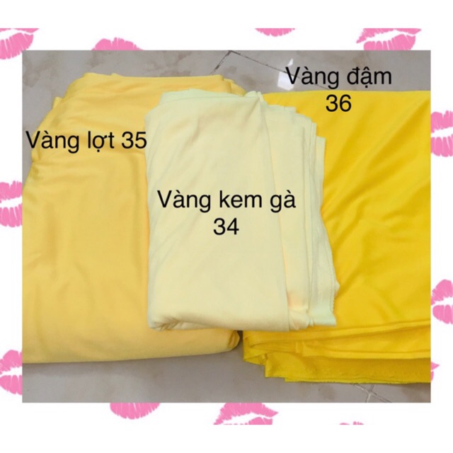 Vải lót thun silk khổ 1m6: giá bán 1 mét