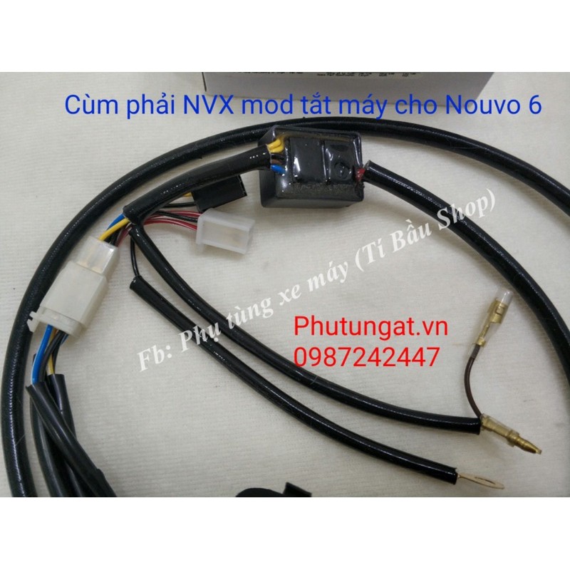 Độ cùm NVX zin chính hãng mod passing tắt máy cho Nouvo 6