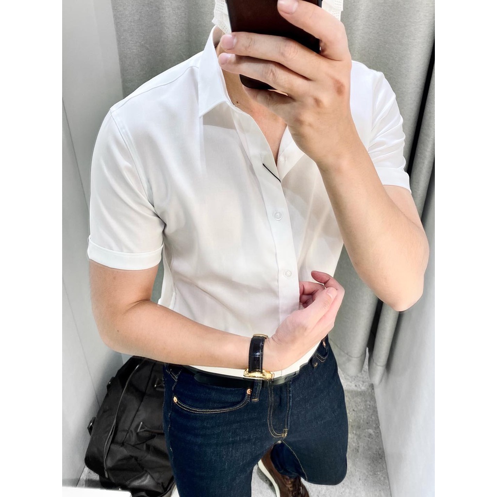 Sơ Mi Cộc Tay Màu Họa Tiết