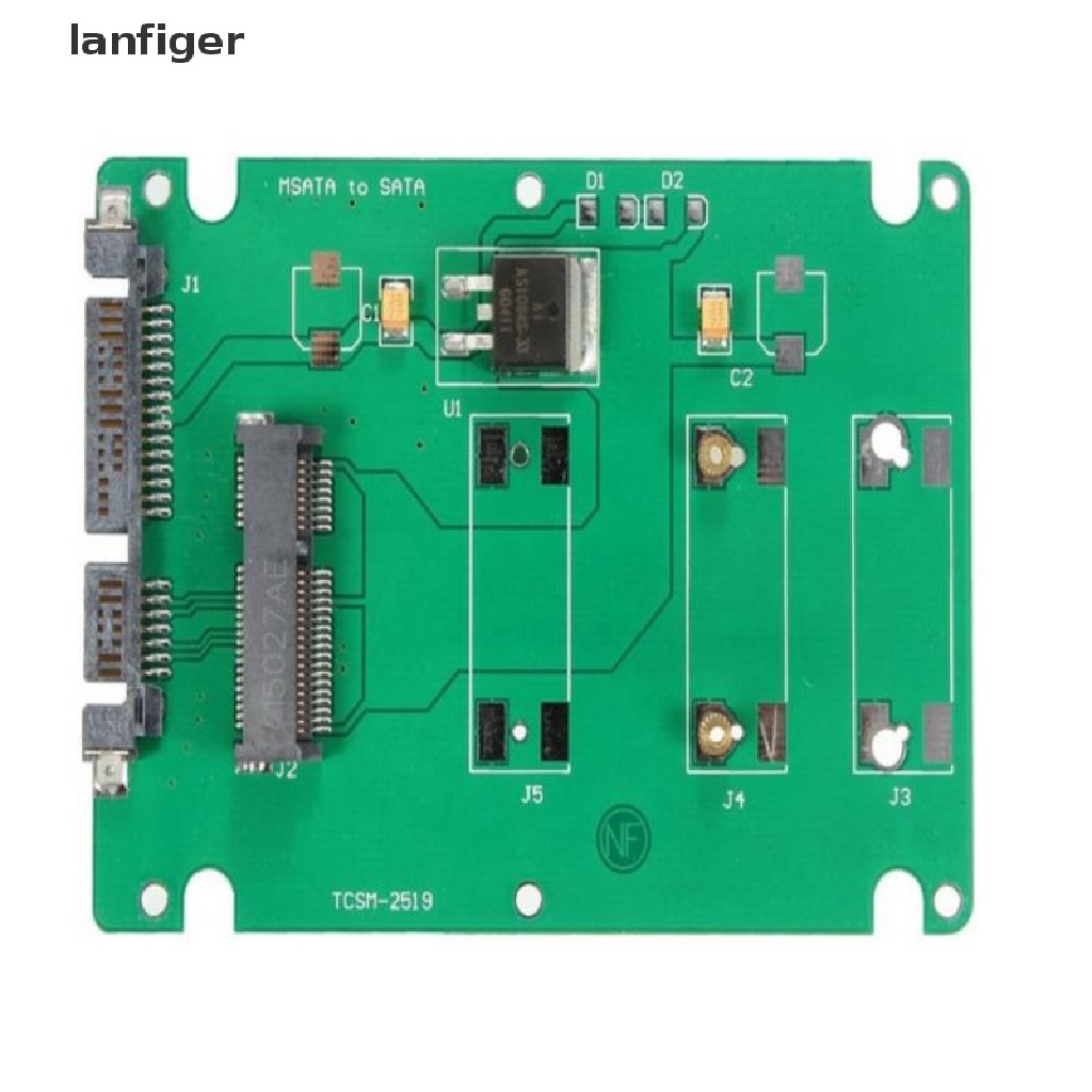 Card Chuyển Đổi Lanf SSD mSATA Sang 2.5 inch SATA 3 Kèm Hộp Đựng 2.5 inch Ốp