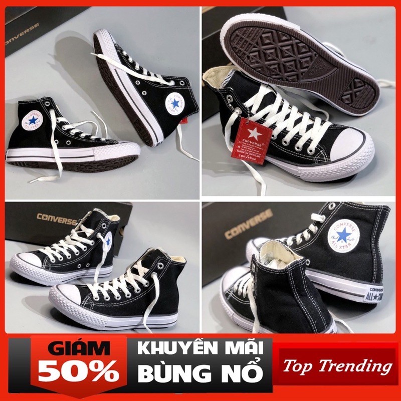 Giày thể thao cv Đen cao cổ size nam nữ | BigBuy360 - bigbuy360.vn