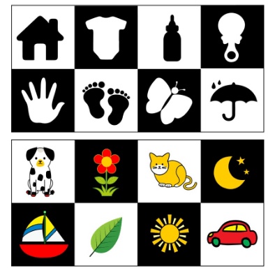 Flash Card Kích Thích Thị Giác Cho Trẻ Sơ Sinh 4 – Màu Sắc Đa Dạng Cho Trẻ