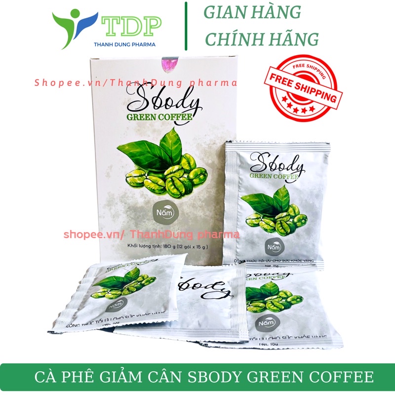 [Mã COSDAY34 -10% đơn 150K] Caphe giảm cân SBODY GREEN COFFEE giảm cân đẹp dáng