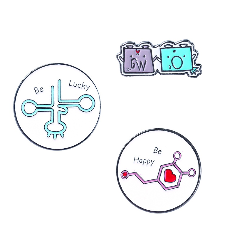 Ghim cài áo QIHE JEWELRY họa tiết đơn giản ngộ nghĩnh