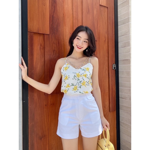 Áo 2 dây hoa vàng Ellyclothing