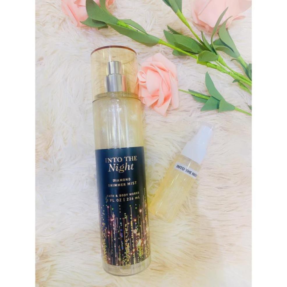 [ Auth- 33ml ] Xịt Thơm Toàn Thân Ánh Nhũ Bath And Body Works Shimmer Into The Night - Body Mist STORE
