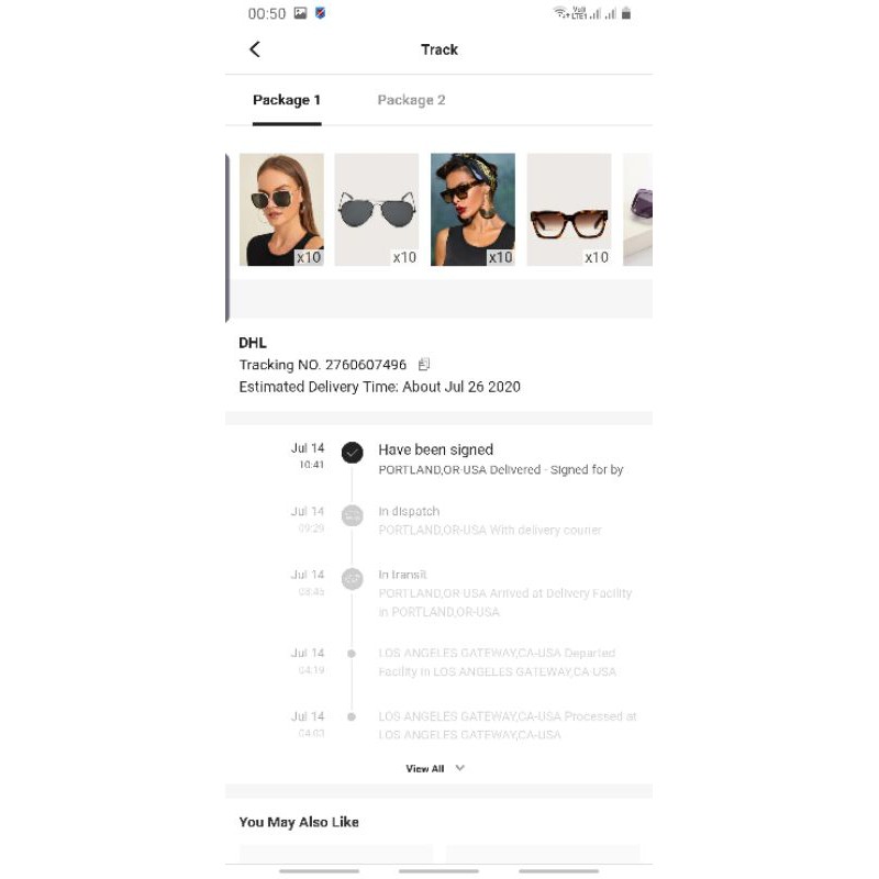 Kính Shein hàng chuẩn auth, có mail mua hàng chính hãng