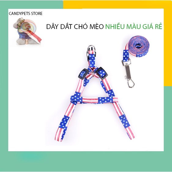 Dây dắt chó ,dây dắt thú cưng đi dạo nhiều màu sắc CANDYPETS DD02