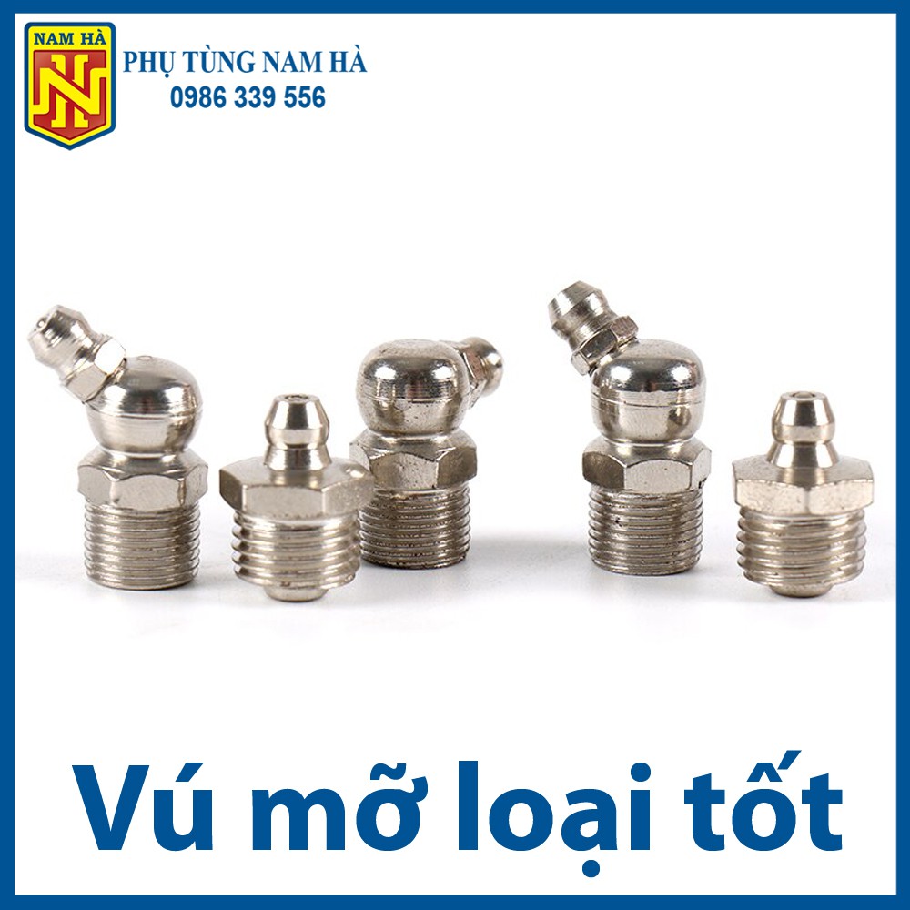 (Loại tốt) Vú bơm mỡ bò các loại M6, M8, M10, M12, M13, M14