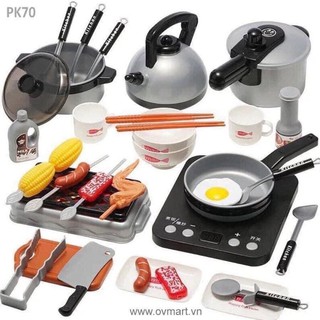 bộ đồ chơi nấu ăn 36 món có bếp điện y như thật