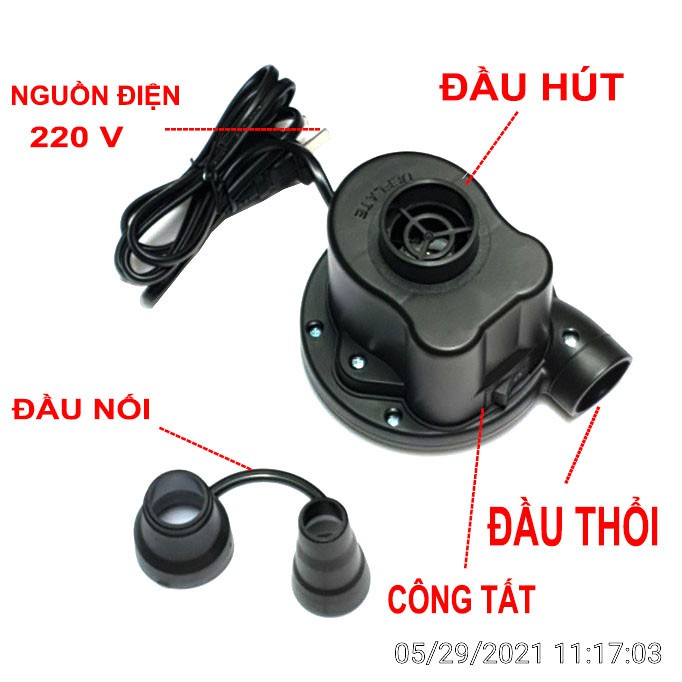 Bơm điện mini 2 chiều thôi hút - Bơm bể bơi phao