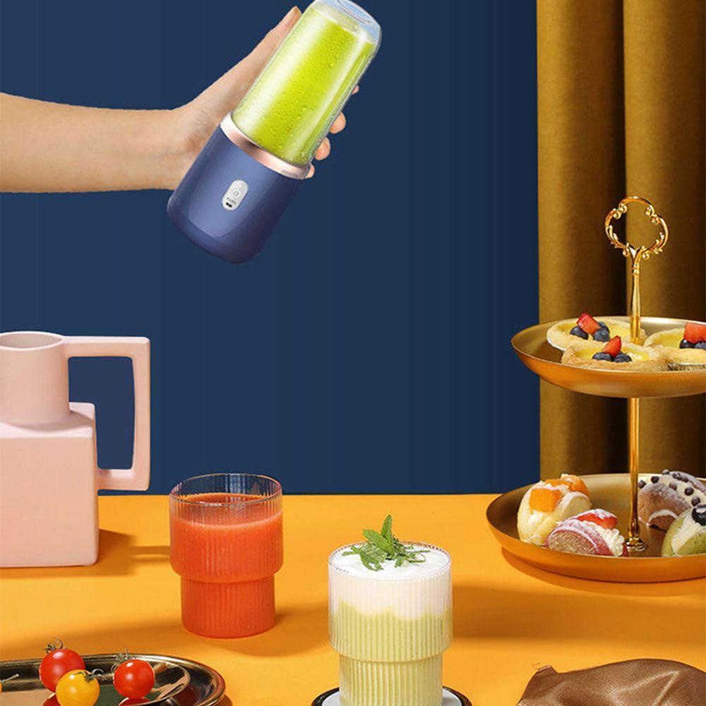Máy ép trái cây xay sinh tố USB lắc làm smoothie 6 lưỡi 400ml xách tay đi du lịch