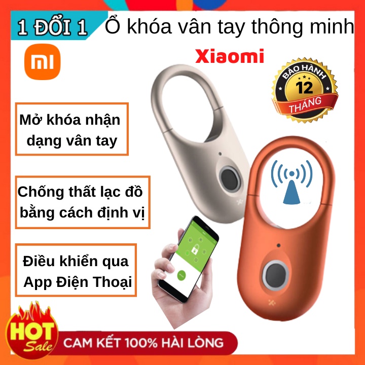 Ổ khóa vân tay, ổ khóa chống trộm thông minh Xiaomi Youpin Hualai - Chống thất lạc đồ qua định vị - Bảo hành 1 năm