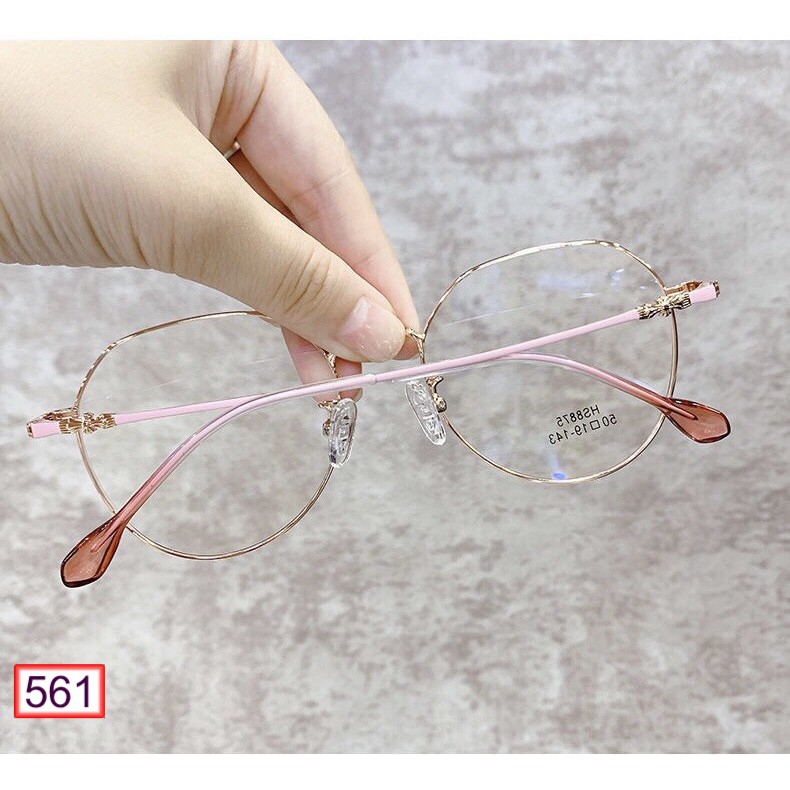 [Mã FARSSTGRE giảm 5K đơn bất kỳ] MẮT KÍNH GỌNG CẬN 561 FORM TRÒN 7712 GỌNG BỌC THÉP ÁNH MÀU SẮC SIÊU ĐẸP | BigBuy360 - bigbuy360.vn