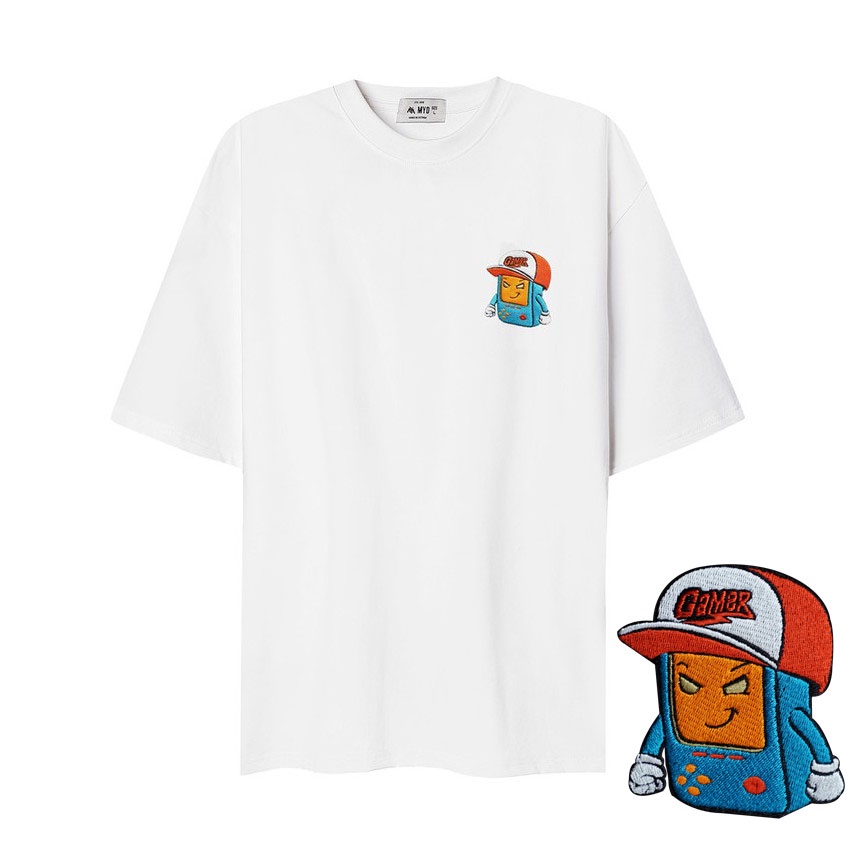 Áo Form Rộng Nam MYO Vải Cotton Thêu E-GAMEBOY