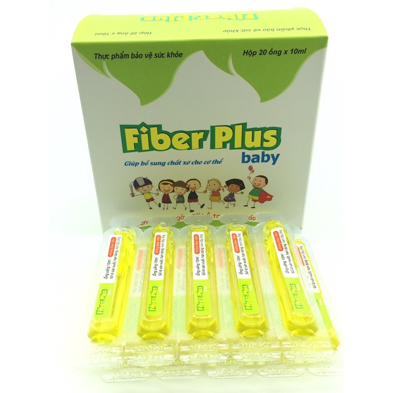 MEN ỐNG FIBER PLUS BABY- BÉ KHÔNG CÒN TÁO BÓN HỘP 20 ống