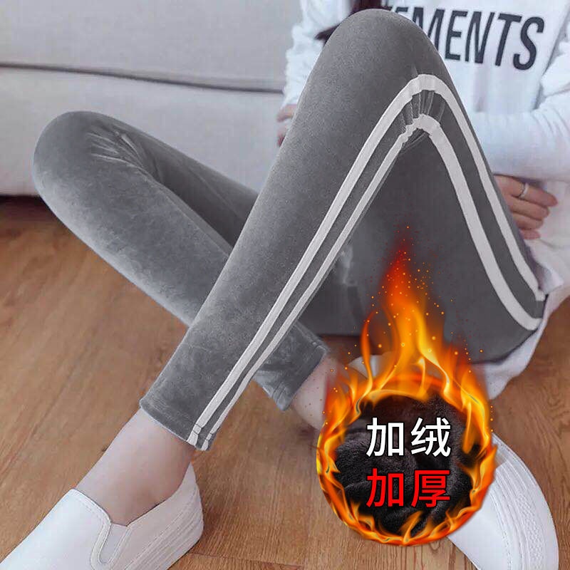 Quần legging nhung vàng dày dặn lót mặc ngoài thu đông cho nữ co giãn cao phong cách Hàn Quốc mẫu mới tôn dáng | BigBuy360 - bigbuy360.vn