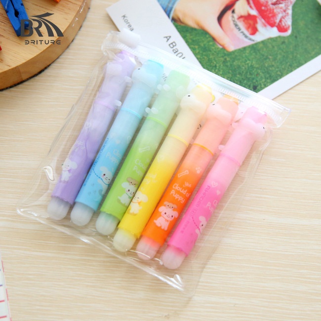 Bộ 6 Bút Dạ Quang Nhiều Màu Sắc