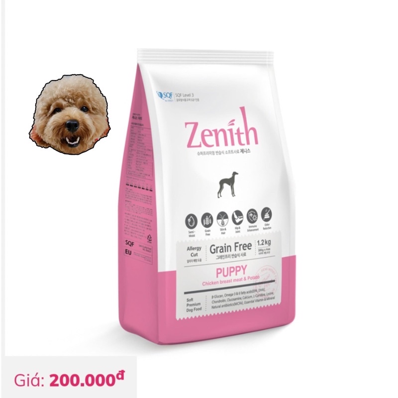 (1,2kg) Thức ăn hạt mềm cho chó con Zenith Puppy