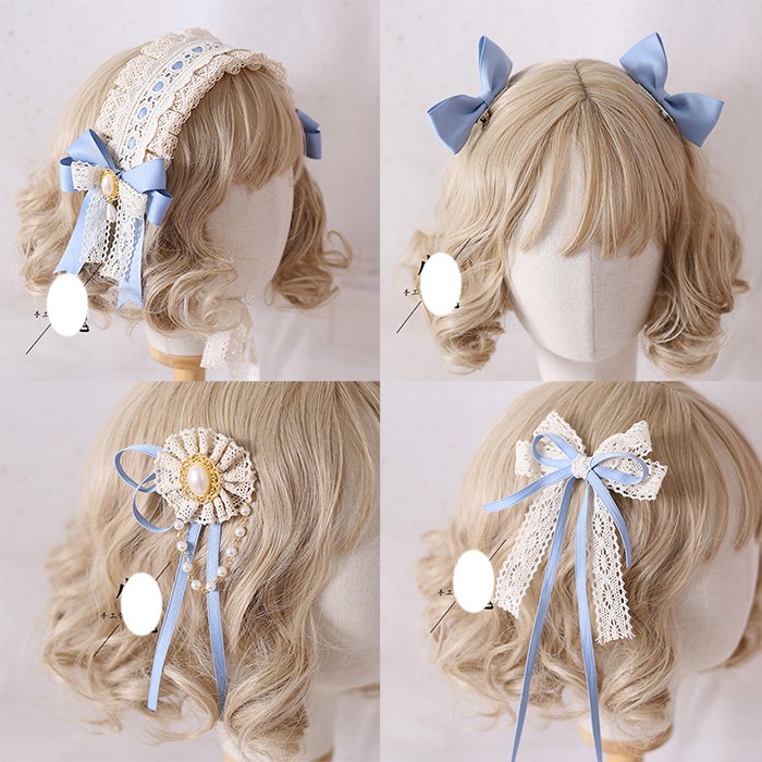 YASLC0009-Phụ kiện tóc lolita xah da trời