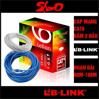 [60m-100m] Dây cáp mạng Cat6 bấm sẵn 2 đầu – Cắt từ cuộn tiêu chuẩn – Chính hãng LB-LINK