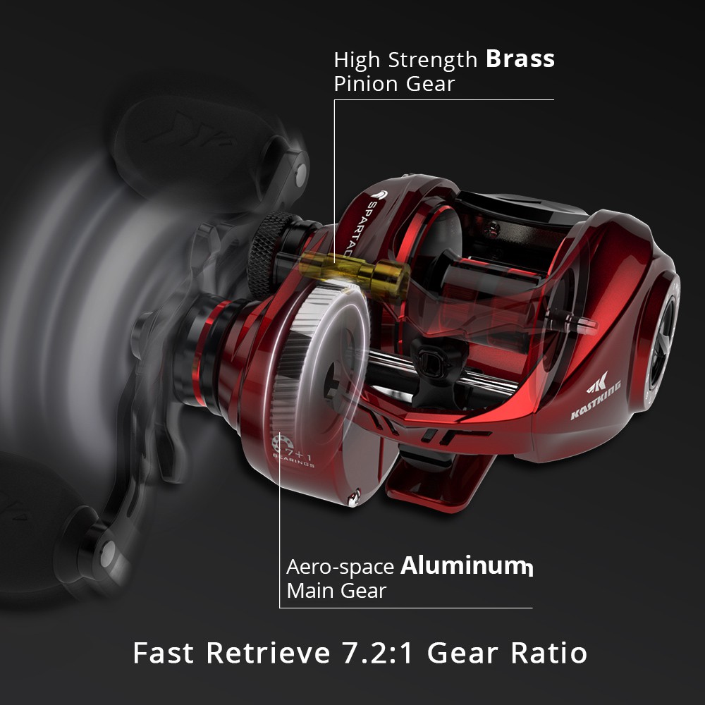 Máy câu cá Kastking Spartacus Ii 7+1 7.2:1 độ kéo 8kg chất lượng cao