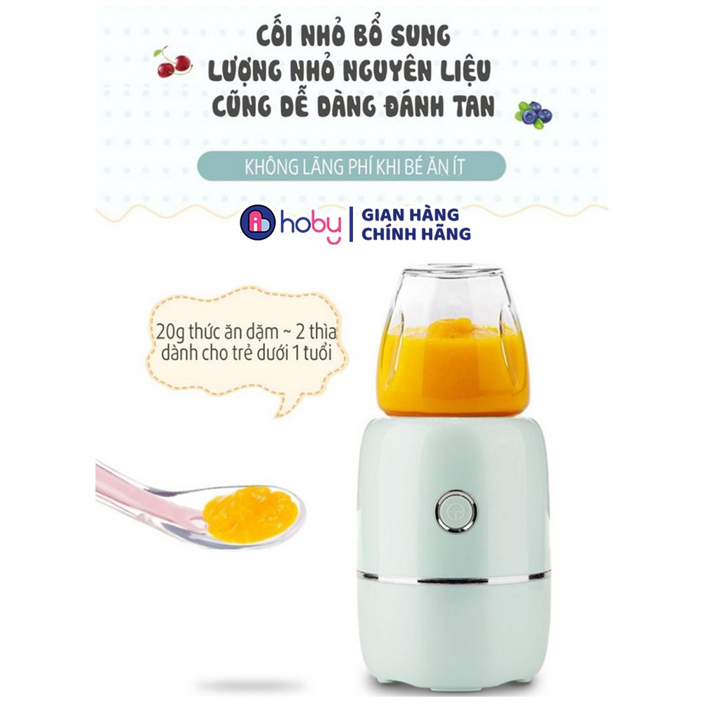 Máy Say Sinh Tố Mini Cầm Tay Đa Năng HOBY200 - Máy xay cho bé ăn dặm, xay bột khô, xay thịt, cháo, tỏi ớt, thực phẩm