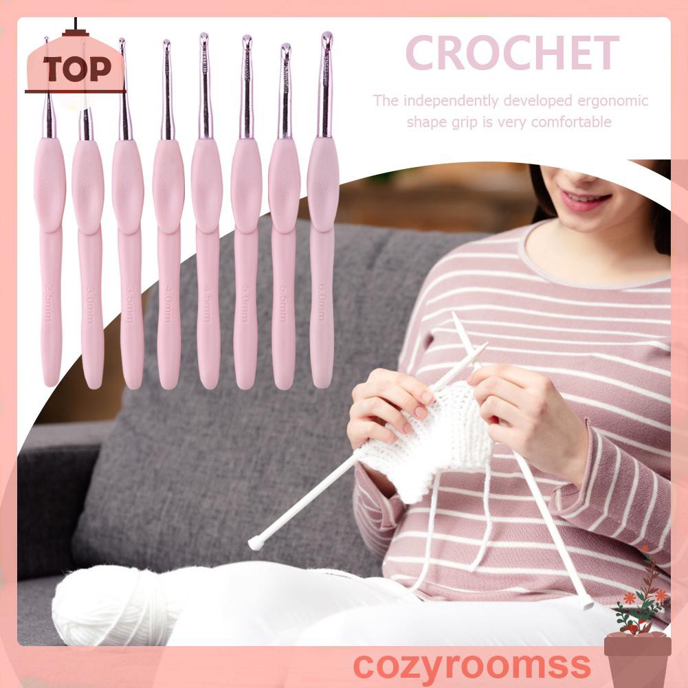8 Chiếc móc đan len bằng nhôm để làm đồ thủ công