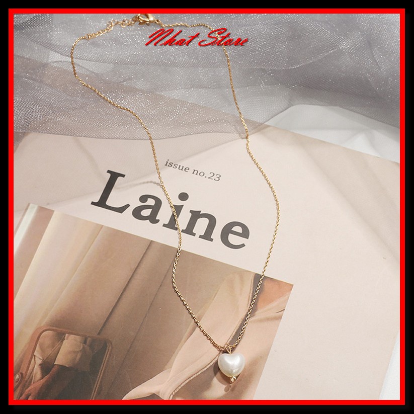 Vòng choker, dây chuyền nữ hình trái tim Nhatstore