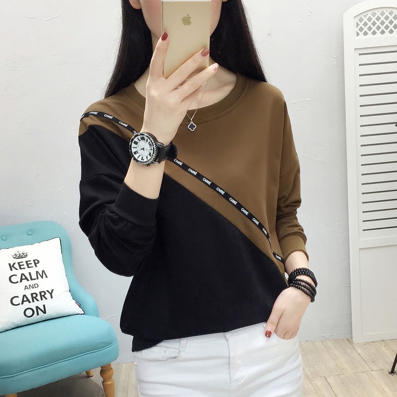 Áo thun tay dài dáng rộng thời trang thu đông mới 2021 cho nữ | BigBuy360 - bigbuy360.vn