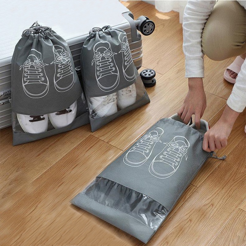 Set 5 Túi Dây Rút 32*44cm Không Dệt Chống Nước Chống Bụi Đa Năng