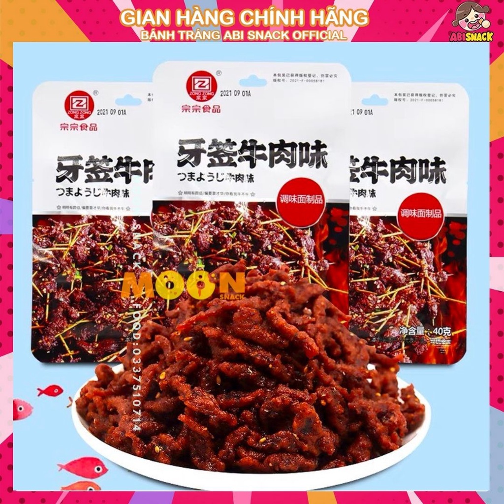 Tăm bò cay chay xào sate xả Zong Zong gói 36g- Ăn Vặt Trung Hoa
