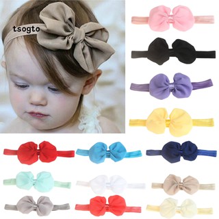 Băng Đô Nơ Màu Trơn Cho Bé Gái