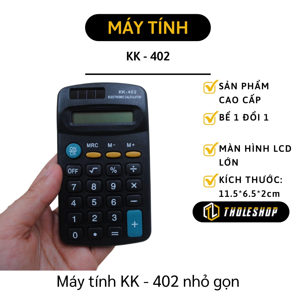 Máy Tính - Máy Tính Tiền KK-402 Mini Bỏ Túi Nhỏ Gọn Tiện Lợi, Đầy Đủ Chức Năng 7550