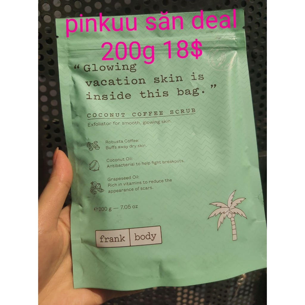 Frank Body 200g Tẩy da chết Coffee scrub 18.95$