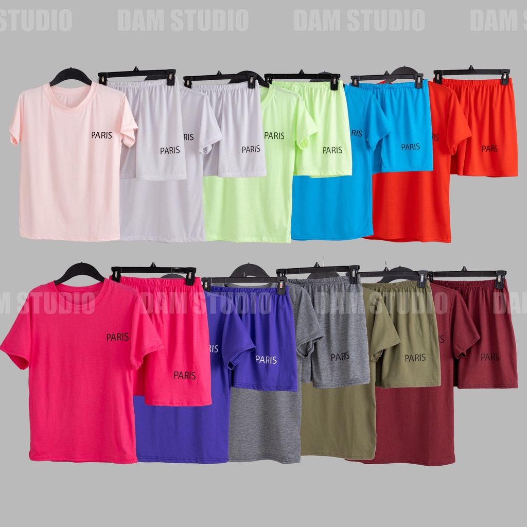 01 bộ đồ mặc nhà paris (quần và áo) thun cotton size dưới 50kg - DB010034