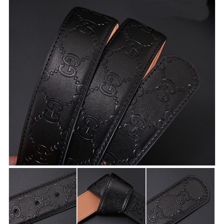 Thắt lưng da Nam, Dây lưng Nam GG trẻ trung phong cách, dây dập nổi logo dễ phối đồ - Có bảo hành