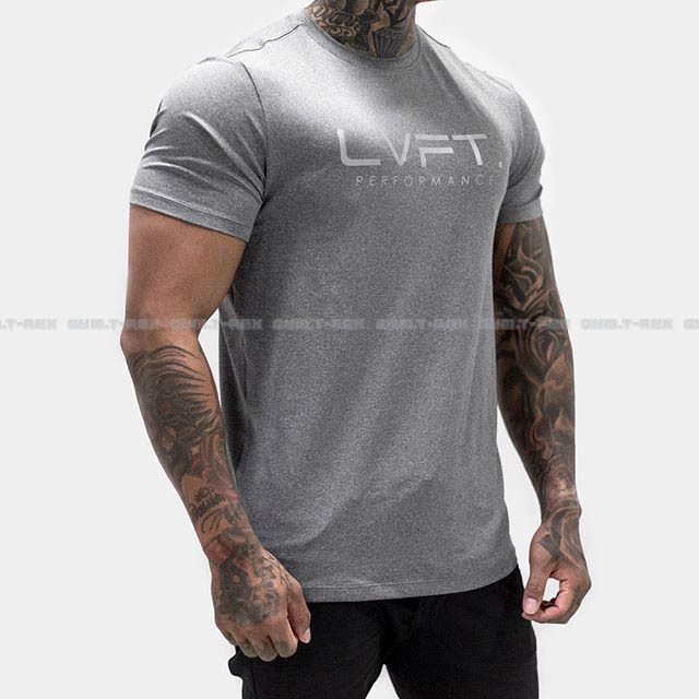 Áo tập gym nam cộc tay LVFT SP137, Áo gym nam thun cotton [Gym T-Rex]