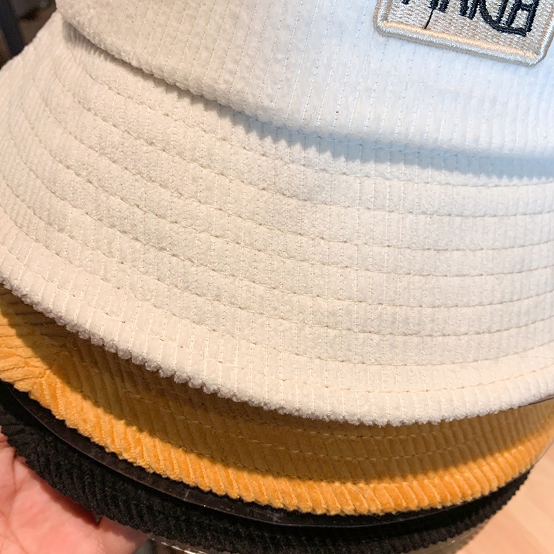 Mũ bucket vành cụp nhung tăm thêu chữ MARIA nhiều màu phong cách Ulzzang Unisex - Hazis Store