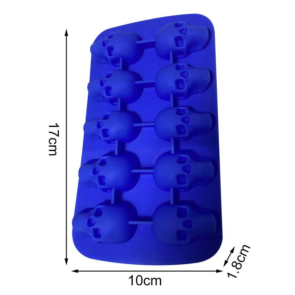 YNATURAL Khuôn Làm Sô Cô La / Cocktail Hình Đầu Lâu 3D10 Ô