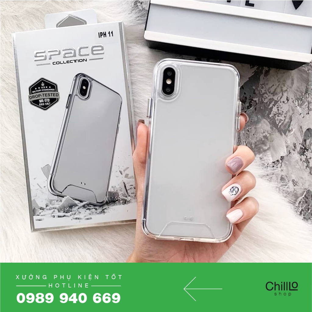 Ốp iPhone - Ốp Lưng Trong Suốt Chính Hãng Space Collection - Đặc Biệt Chống Ố Vàng, Chống Sốc Va Đập, Xước Cho iPhone