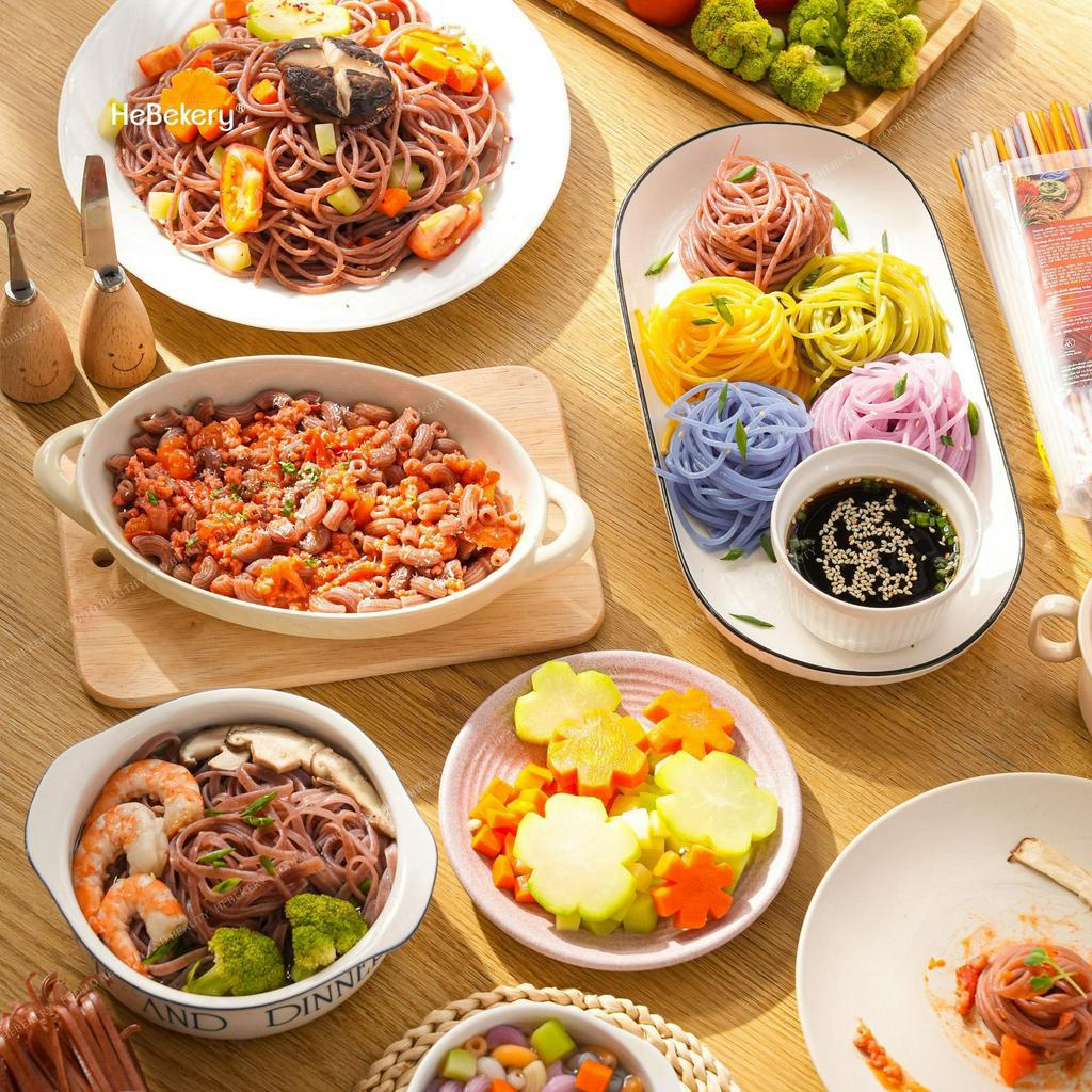 Bún Ngũ Sắc Tự Nhiên Từ Rau Củ 5 Vị - Bún Rau Củ Màu Ăn Kiêng Healthy HeBekery by HeBe