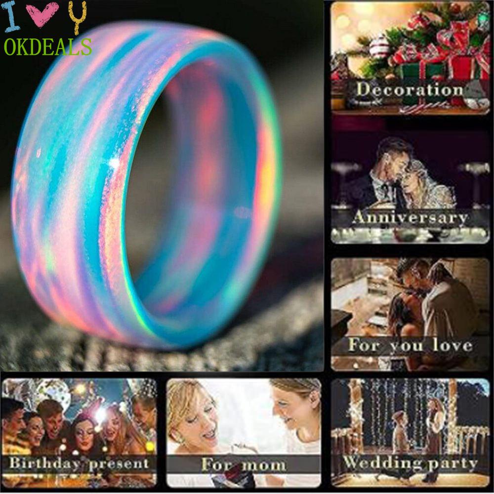 Nhẫn Đeo Tay Đính Đá Opal Màu Xanh Dương Thời Trang Mùa Hè Dành Cho Nam Và Nữ