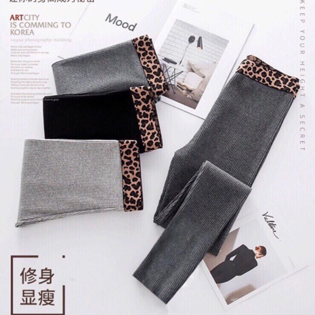 QUẦN LEGGING CẠP BÁO MÀU ĐEN SIÊU ĐẸP HÀNG ĐẸP | BigBuy360 - bigbuy360.vn